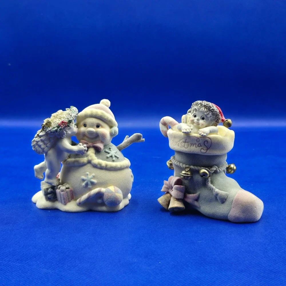 Dreamicles Kristin 2002 Christmas Figurines Frosty Kisses Christmas Cheer Set 2
